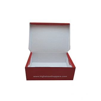 Eco-Friendly Printed Logo Wholesale Corrugated Paper Shoe Box with Lid