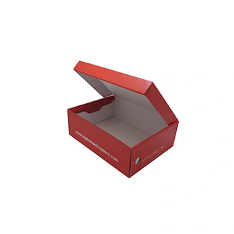 Eco-Friendly Printed Logo Wholesale Corrugated Paper Shoe Box with Lid